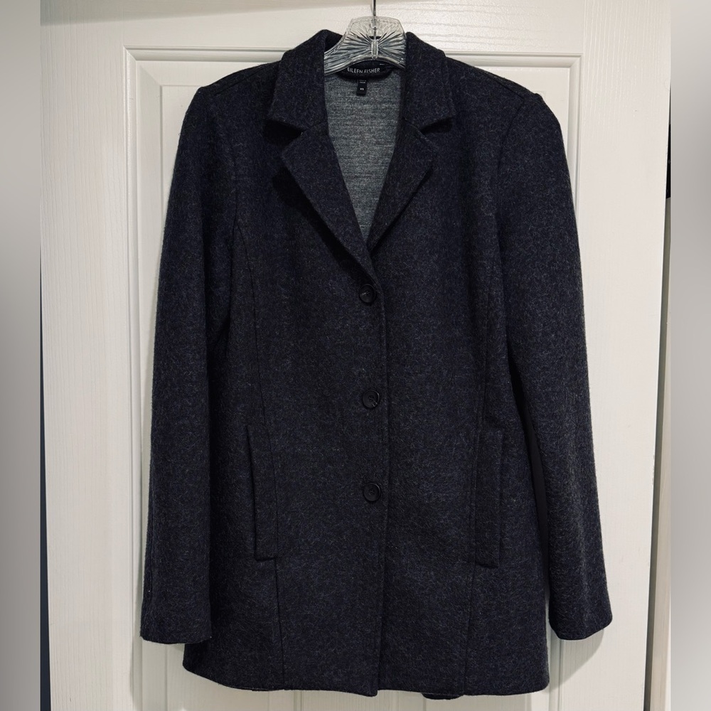 Eileen Fisher Felted Wool Doubleknit Jacket
